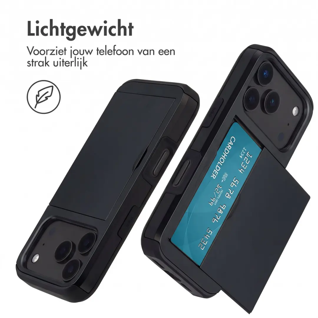 Imoshion Hoesje iPhone 17 Pro - Pasjeshouder 2 Stuks - Zwart