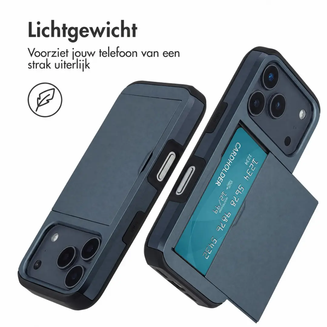 Imoshion Hoesje iPhone 17 Pro - Donkerblauw - 2 Pasjes