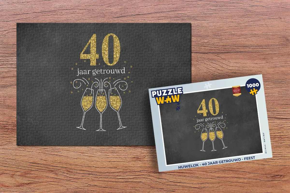 PuzzleWow Huwelijk Legpuzzel 1000 Stuks - Multicolor