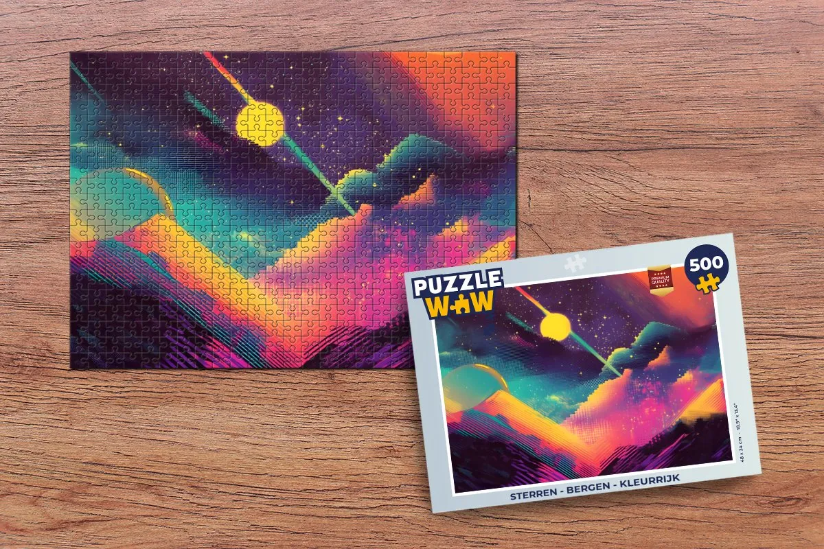 PuzzleWow Sterren - Bergen Legpuzzel 500 Stuks - Kleurrijk