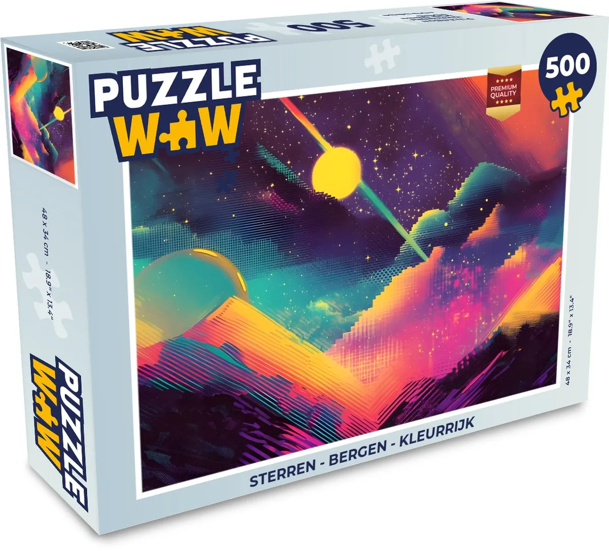 PuzzleWow Sterren - Bergen Legpuzzel 500 Stuks - Kleurrijk