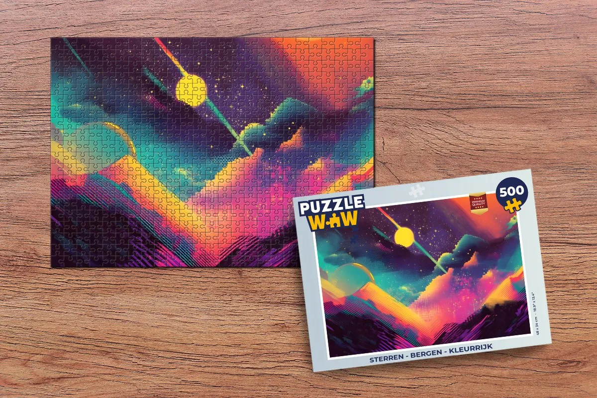 PuzzleWow Sterren - Bergen Legpuzzel 500 Stuks - Kleurrijk