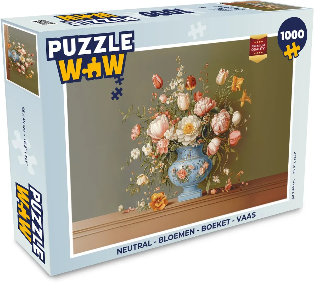 PuzzleWow Bloemen Vaas Legpuzzel 1000 Stuks
