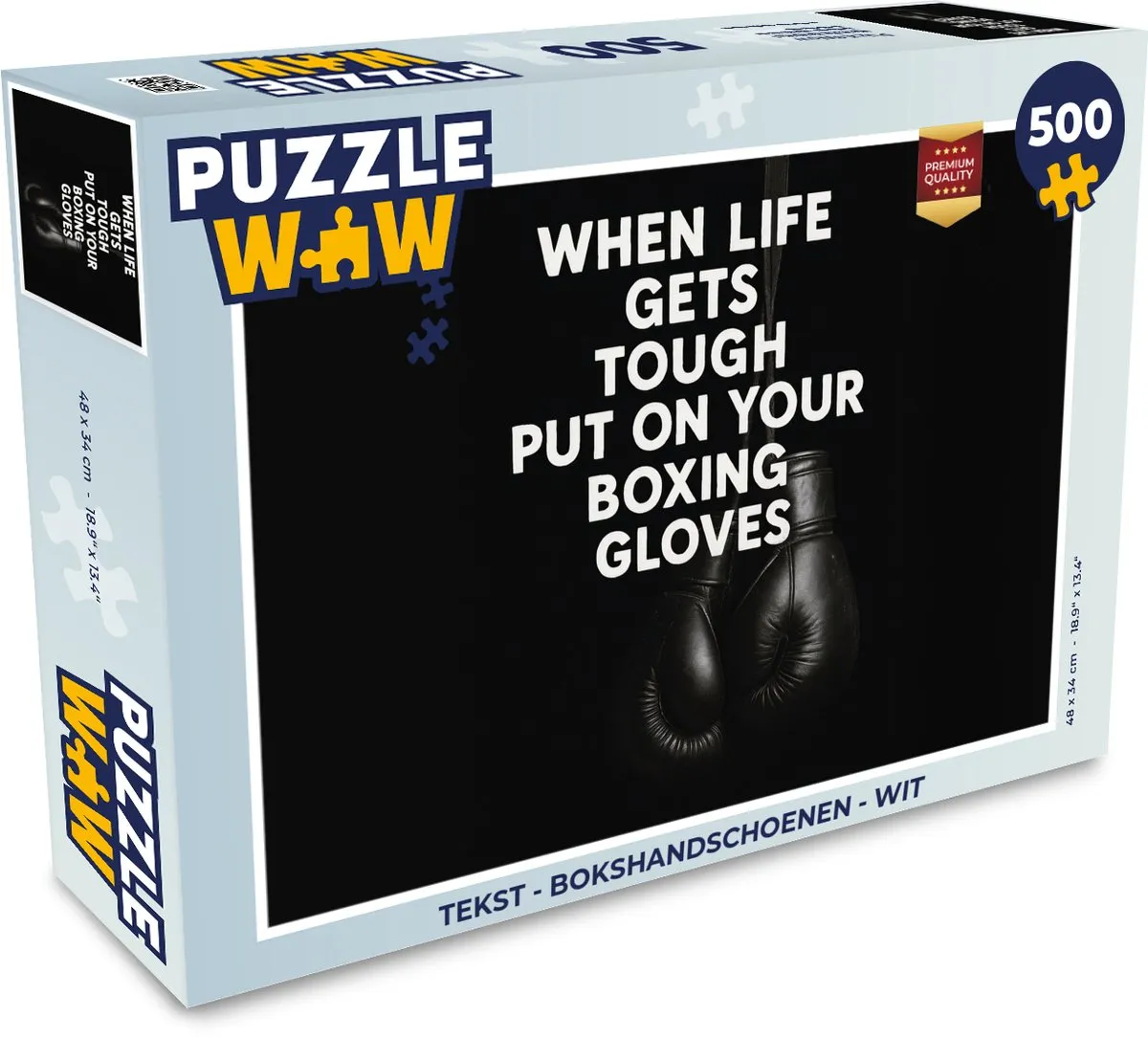 PuzzleWow Bokshandschoenen Puzzel 500 Stuks