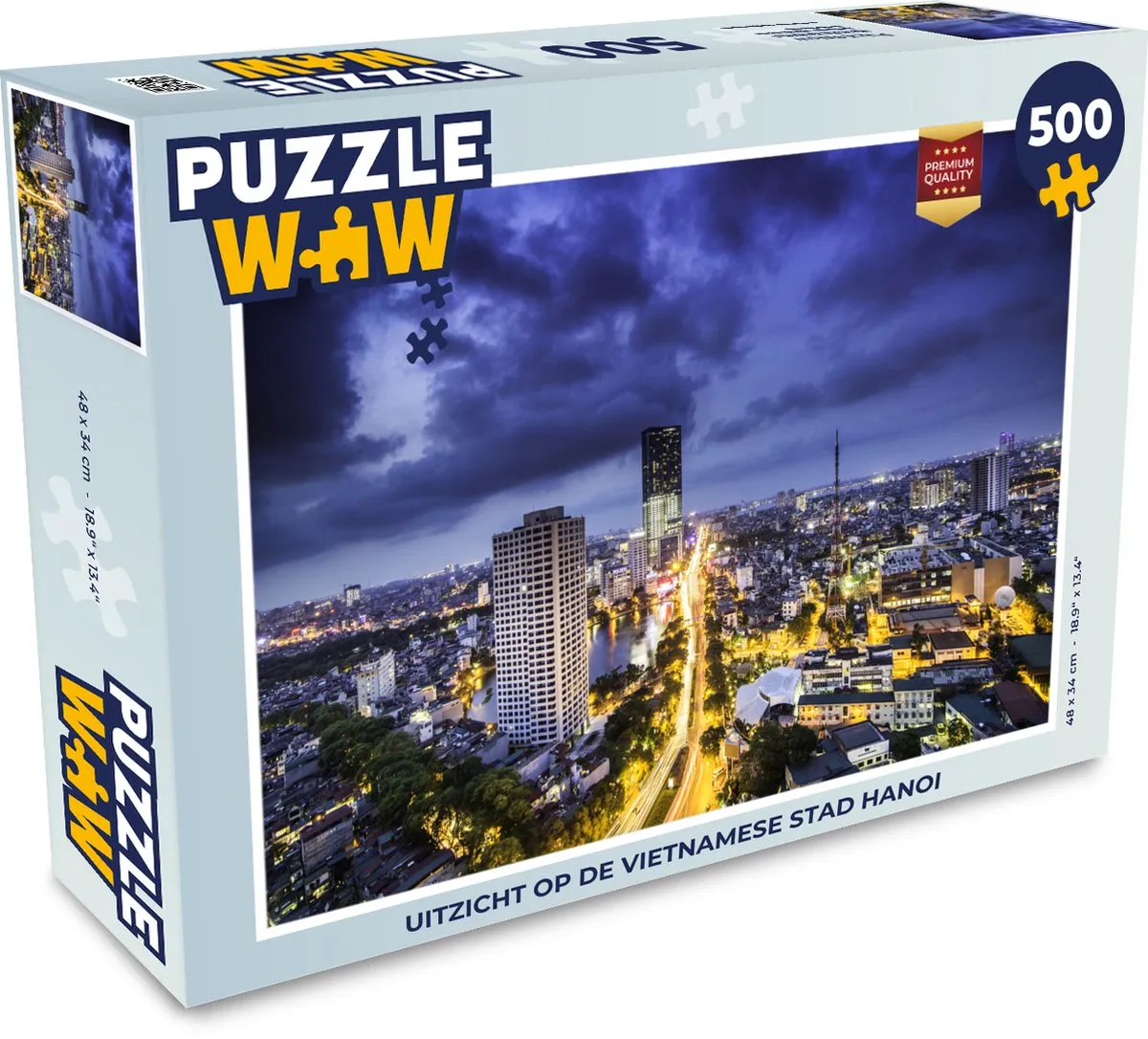 PuzzleWow Hanoi Legpuzzel 500 Stuks - Multicolor