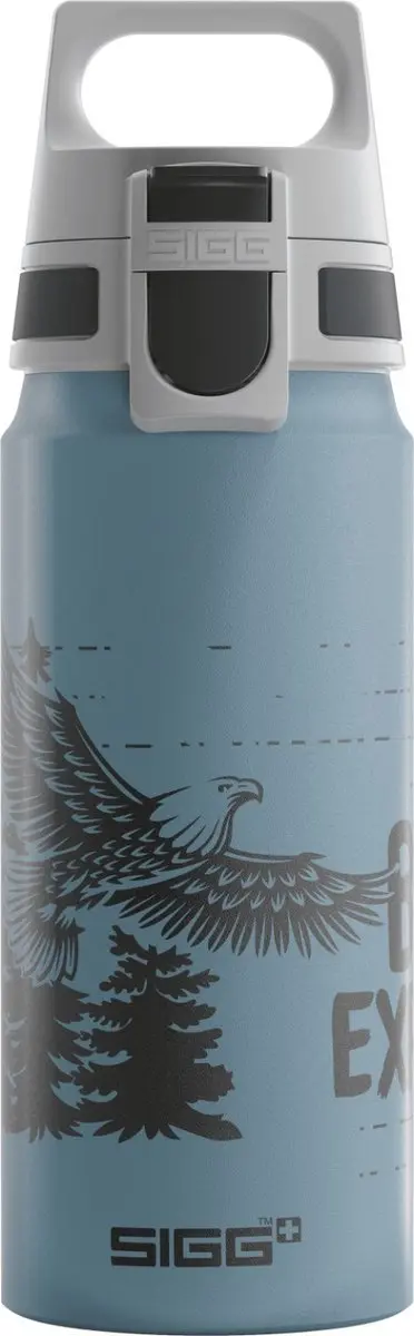 SIGG WMB One Brave Eagle Drinkfles 0.6L - Lichtblauw - afbeelding 2 van 6