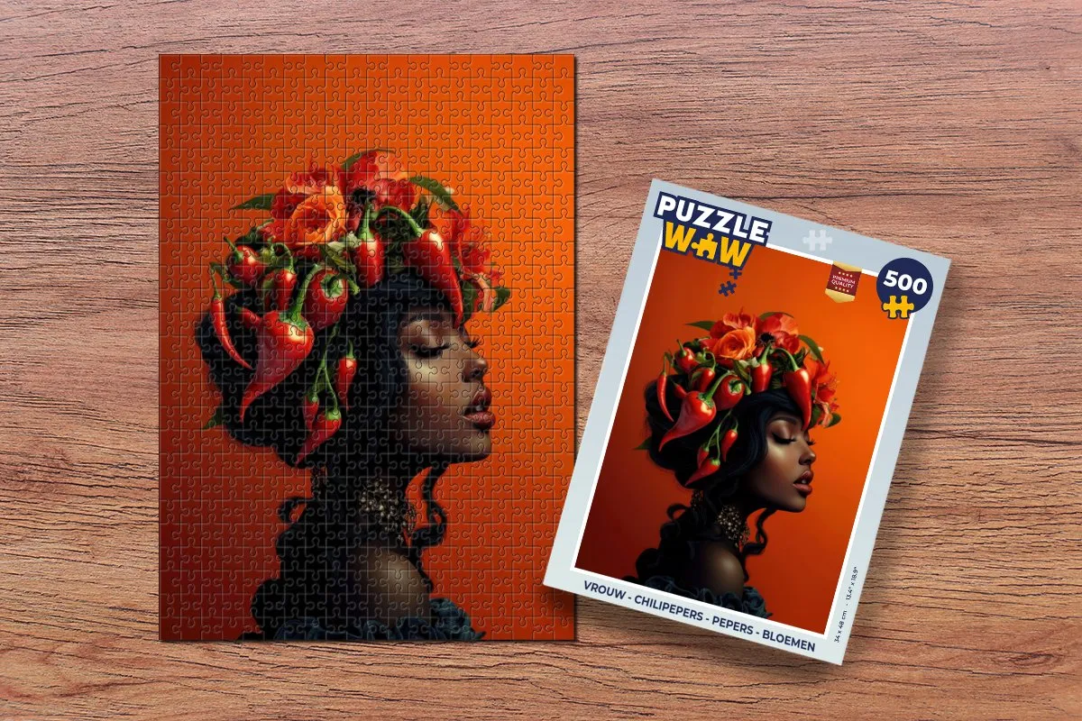 PuzzleWow Chilipepers Legpuzzel 500 Stuks - Vrouw