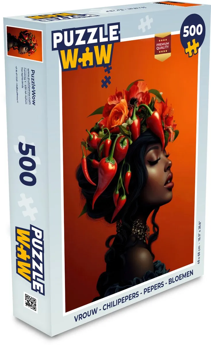PuzzleWow Chilipepers Legpuzzel 500 Stuks
