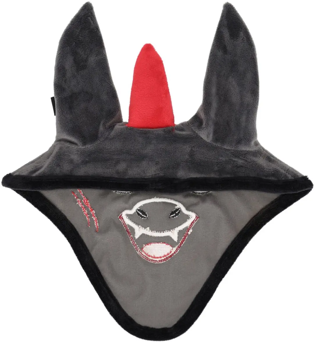 QHP Halloween Vampicorn Oornetje Pony - Grijs-rood - afbeelding 3 van 6