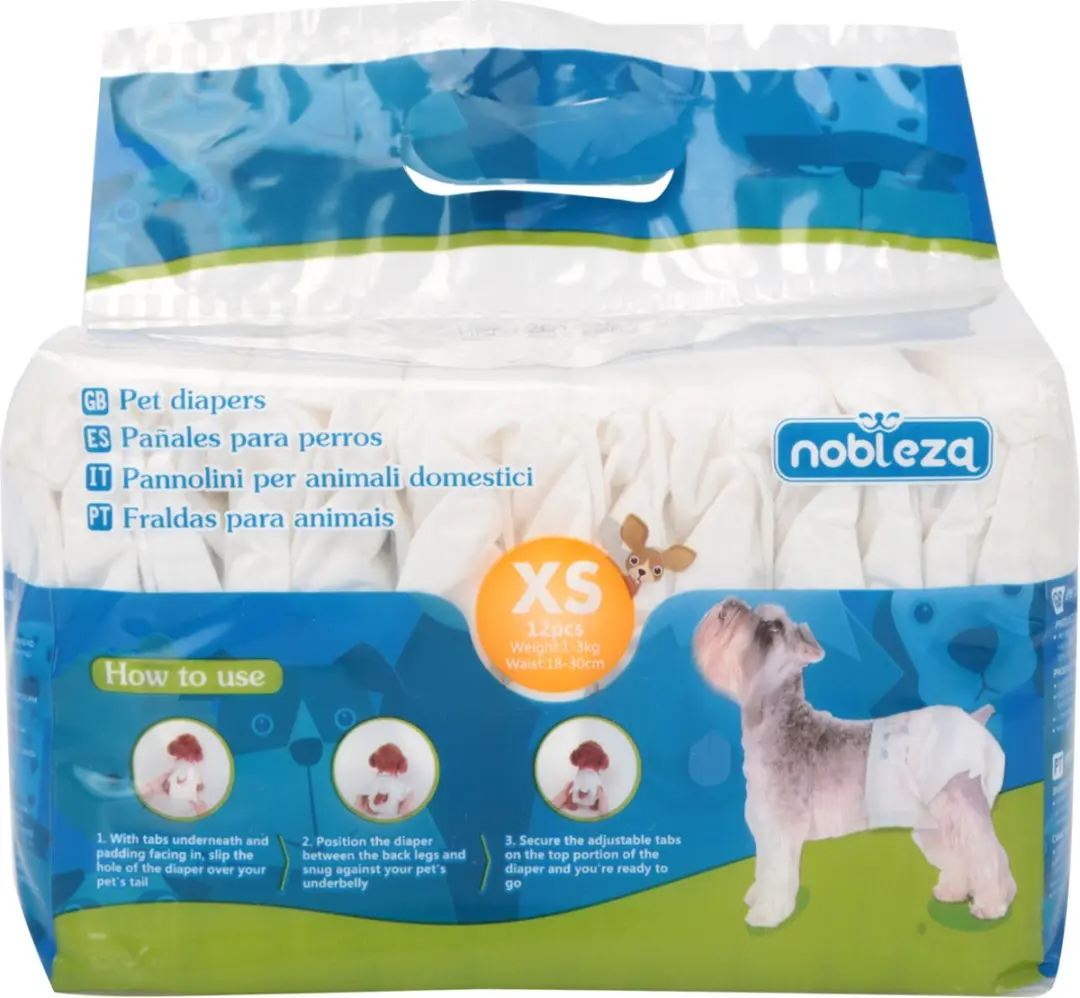 Nobleza Wegwerp Hondenluiers XS 12 Stuks
