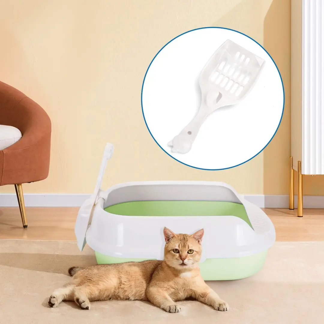 Nobleza Open Kattenbak met Schepje 30L - Groen/Wit