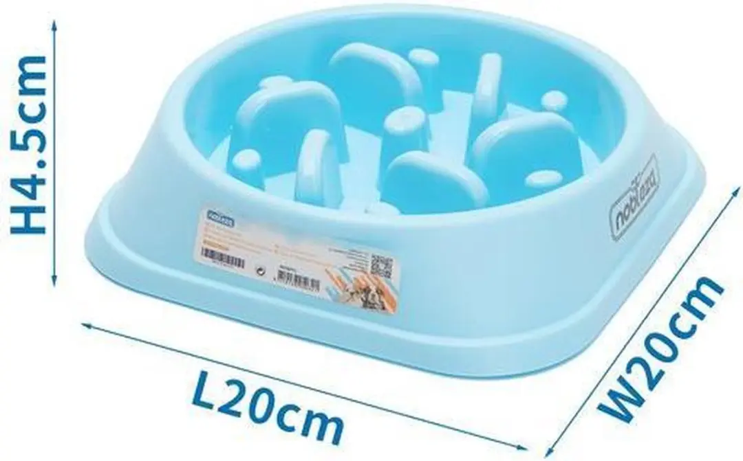 Nobleza 43WSM Anti Schrok Voerbak - 20x20x4.5cm Blauw - afbeelding 4 van 6