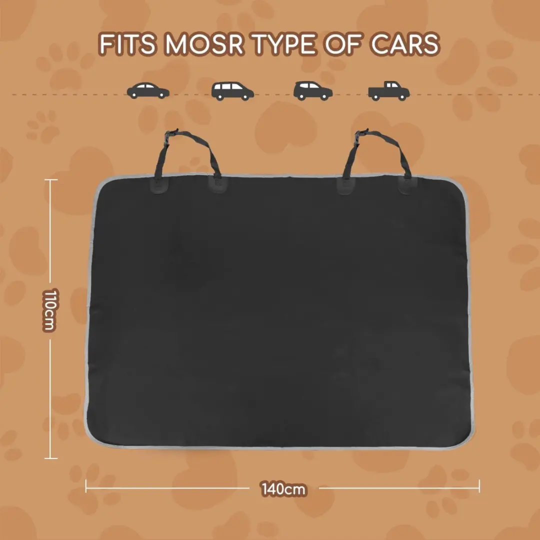 Nobleza Auto Beschermhoes Hond 140x110cm - Zwart