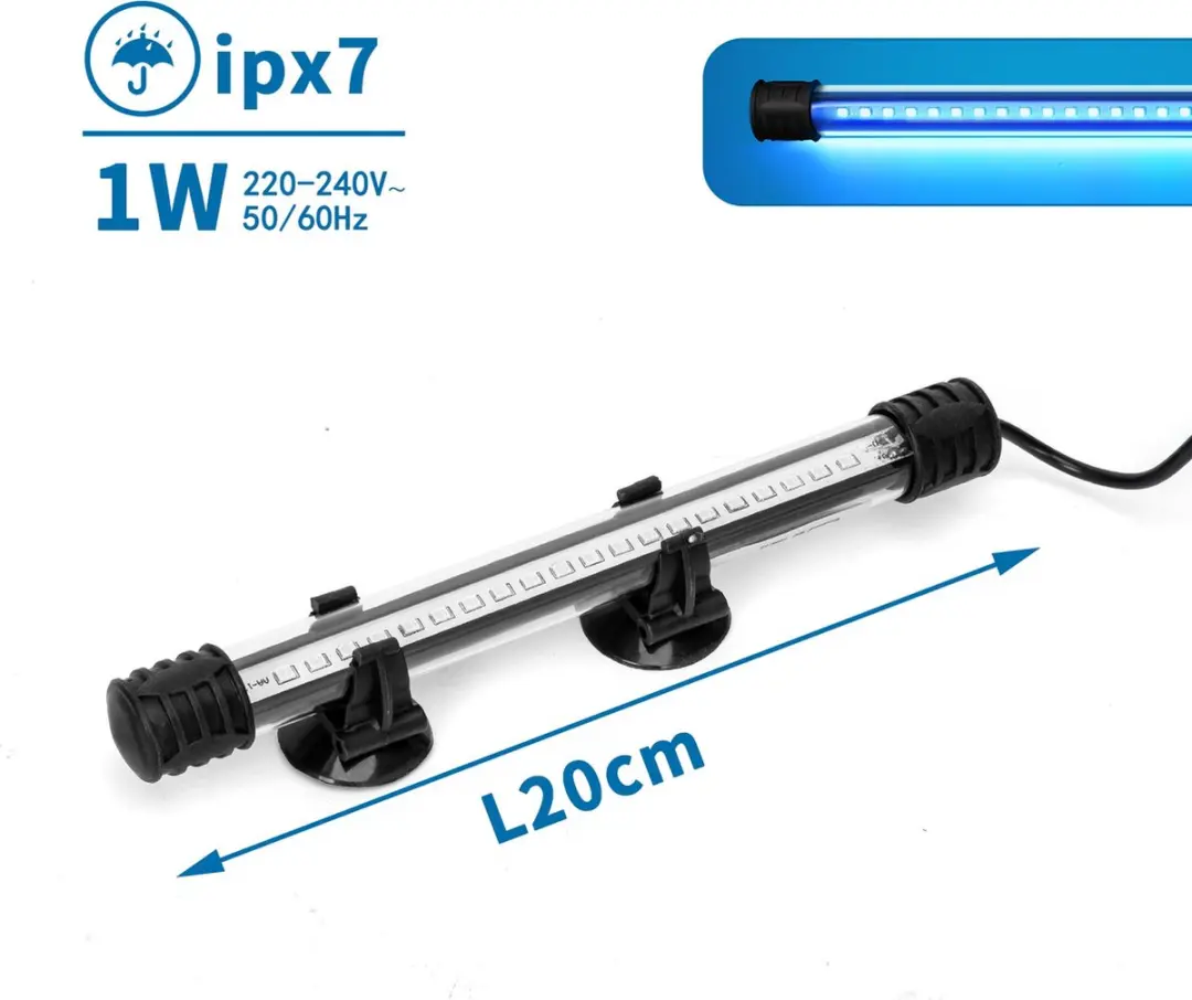 Nobleza LED Aquariumverlichting 20cm - 1W Wit - afbeelding 4 van 6