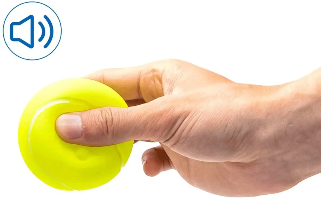 Nobleza Honden Speelbal met Piep - Tennisbal Vinyl 6,5cm - Geel - afbeelding 3 van 6