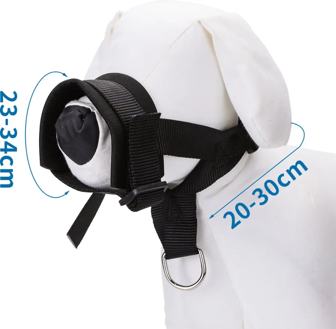 Nobleza Gentle Leader Anti-Trek Muilband XL - Zwart - afbeelding 2 van 6