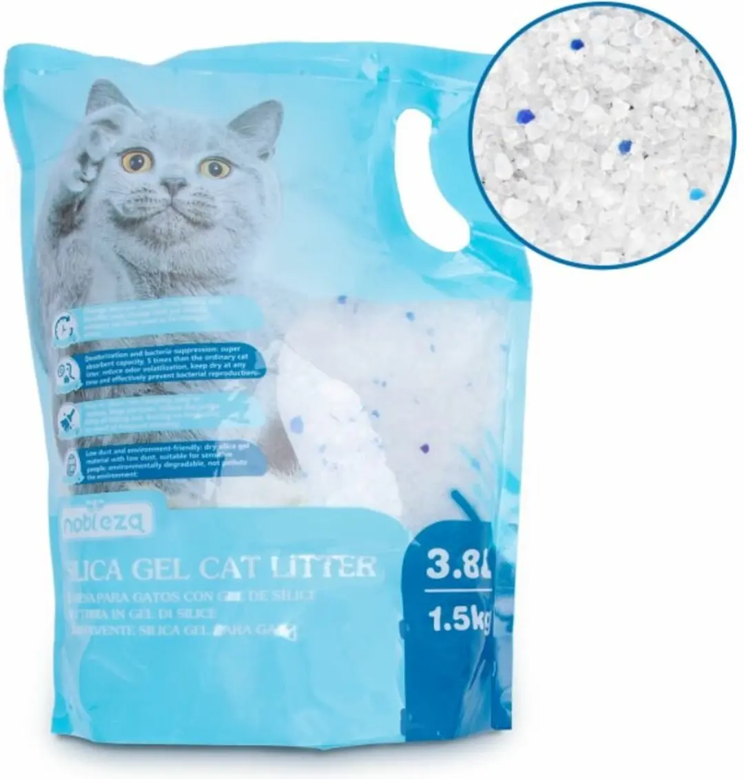 Nobleza Silica Kattenbakvulling 8x3,8L - 30,4L