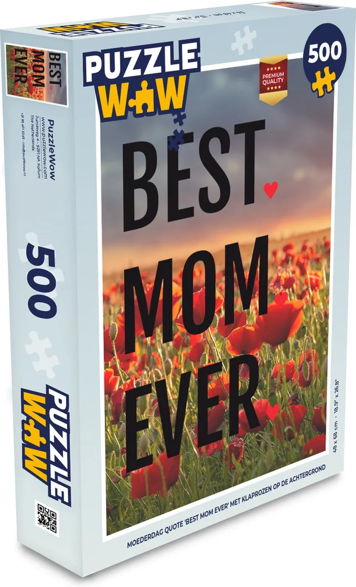 PuzzleWow Moeder Quotes Legpuzzel 500 Stuks