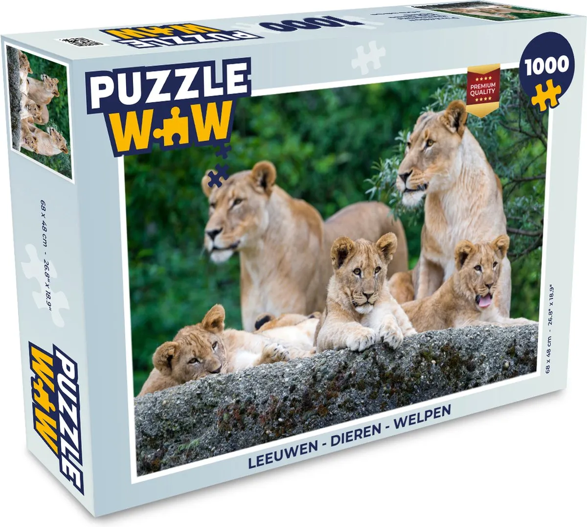 PuzzleWow Leeuwen Welpen Legpuzzel 1000 Stuks