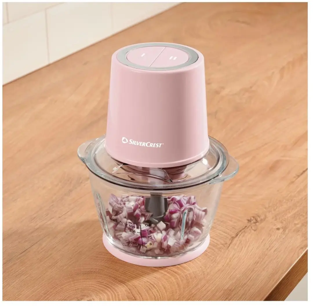Silvercrest Hakmolen 500W - 1,2L - Lichtroze - afbeelding 2 van 6