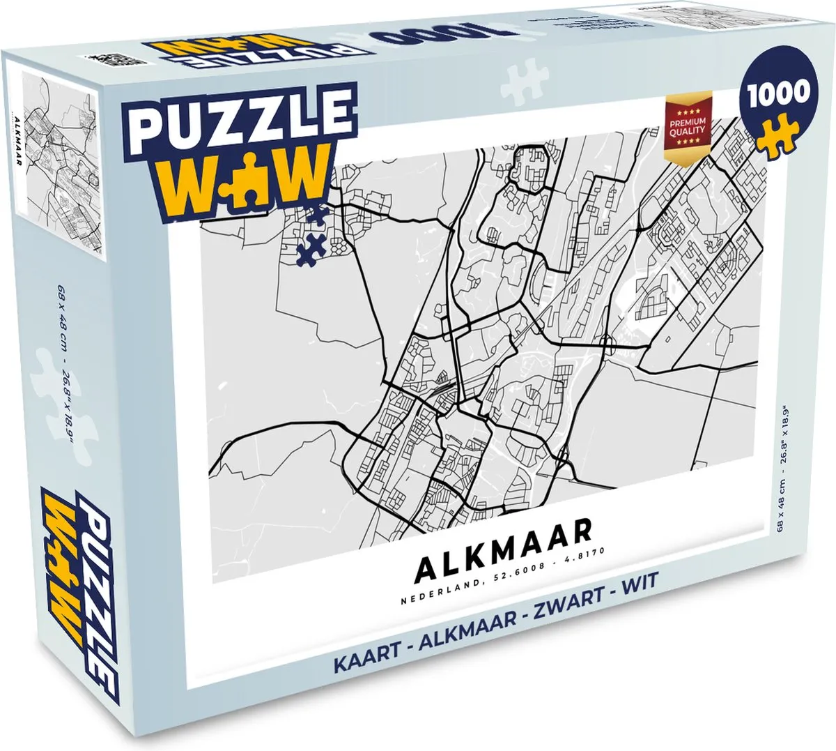 PuzzleWow Alkmaar Legpuzzel 1000 Stuks