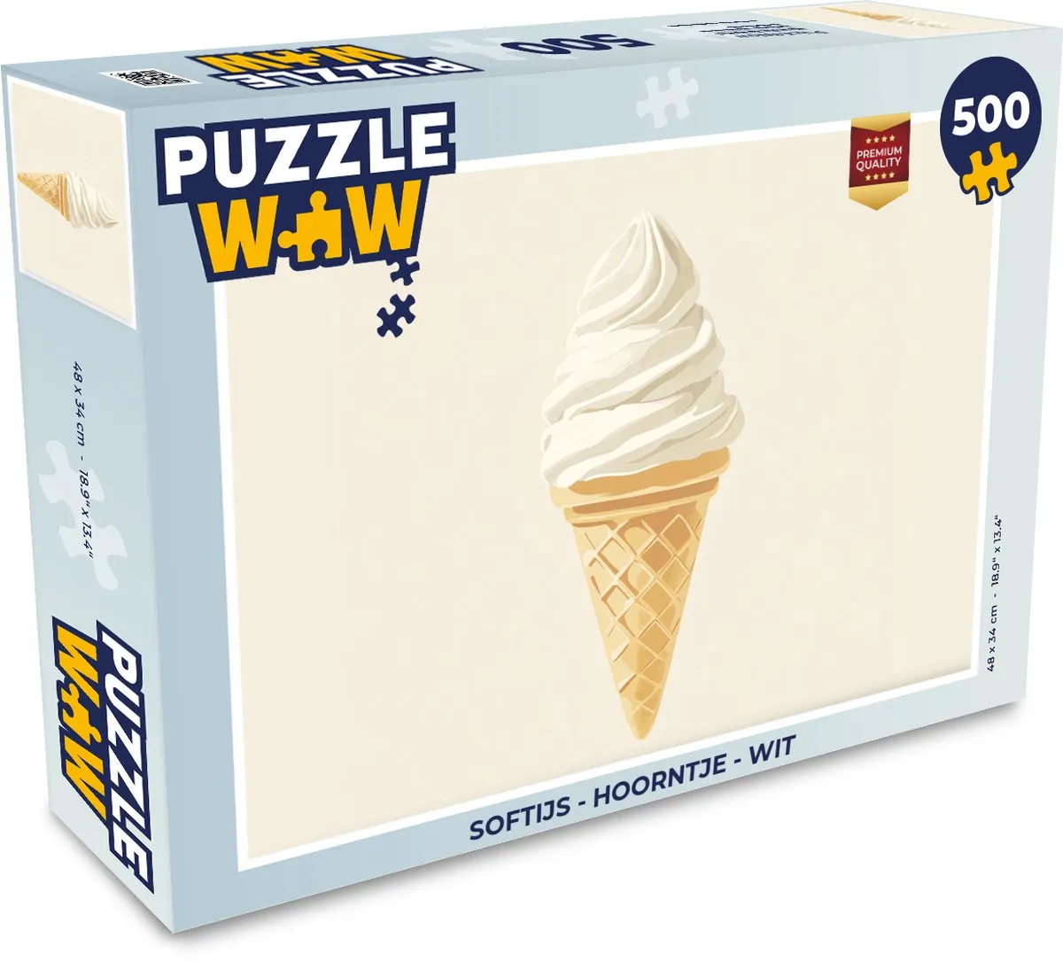 PuzzleWow Softijs Hoorntje Legpuzzel 500 Stuks