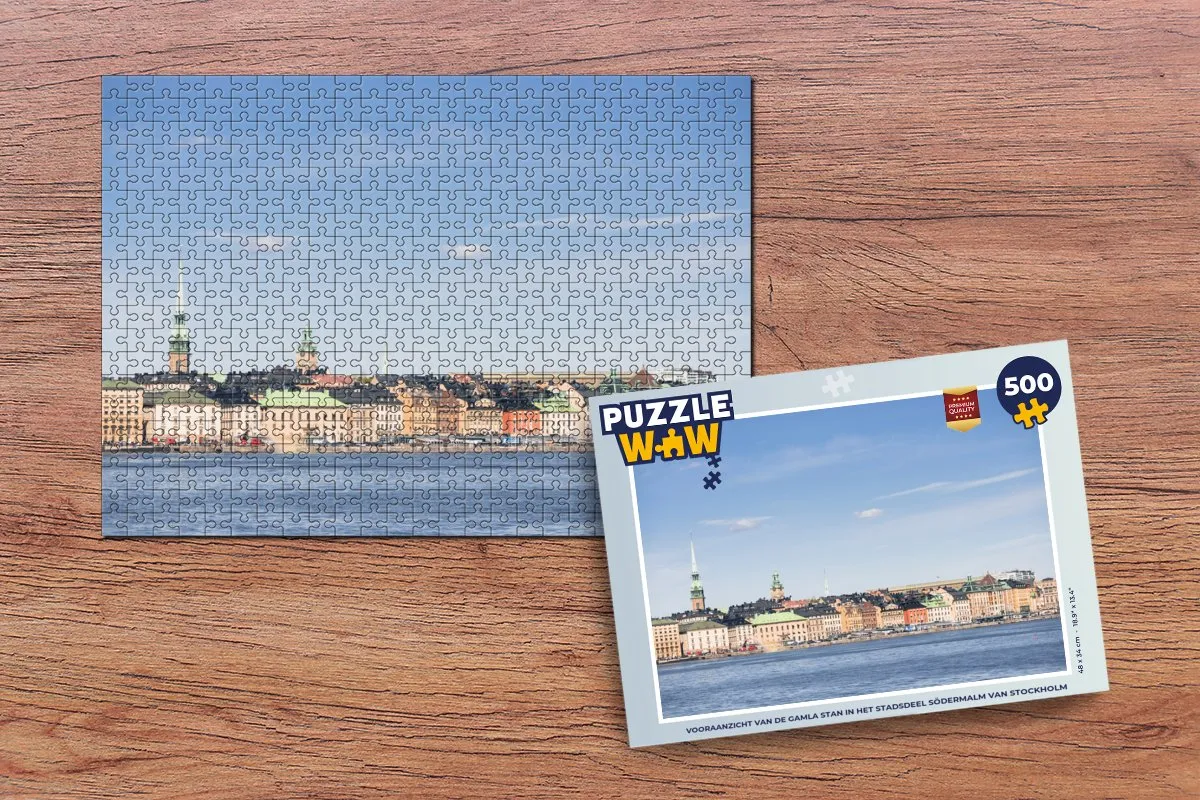 PuzzleWow Stockholm Södermalm Legpuzzel 500 Stuks - Multicolor