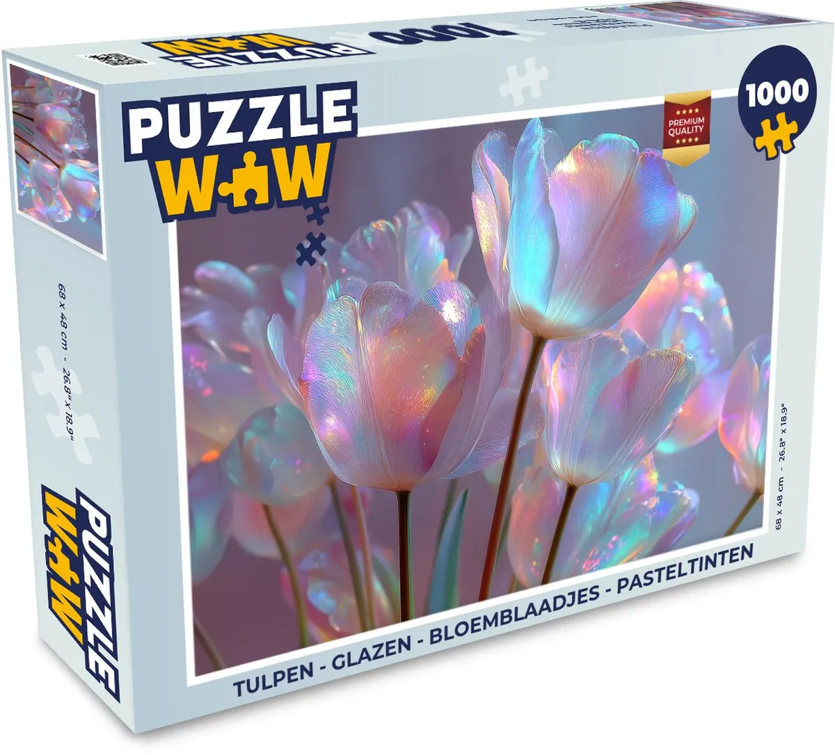 PuzzleWow Tulpen Glazen Legpuzzel 1000 Stuks