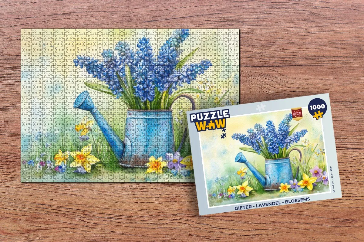 PuzzleWow Gieter Lavendel Legpuzzel 1000 Stuks
