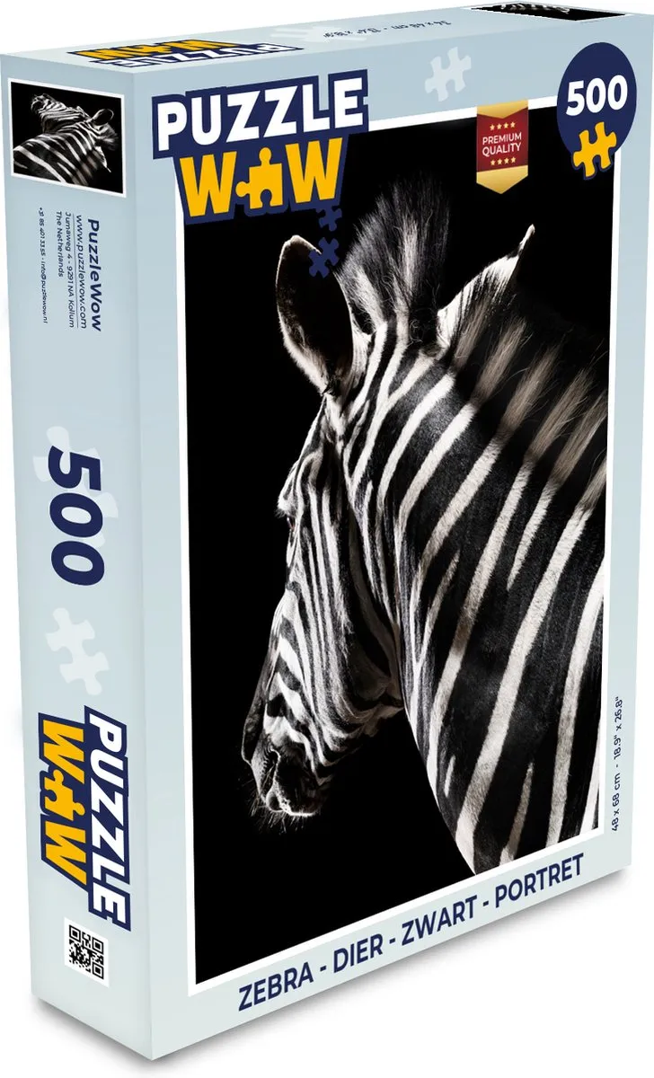 PuzzleWow Zebra Legpuzzel 500 Stuks