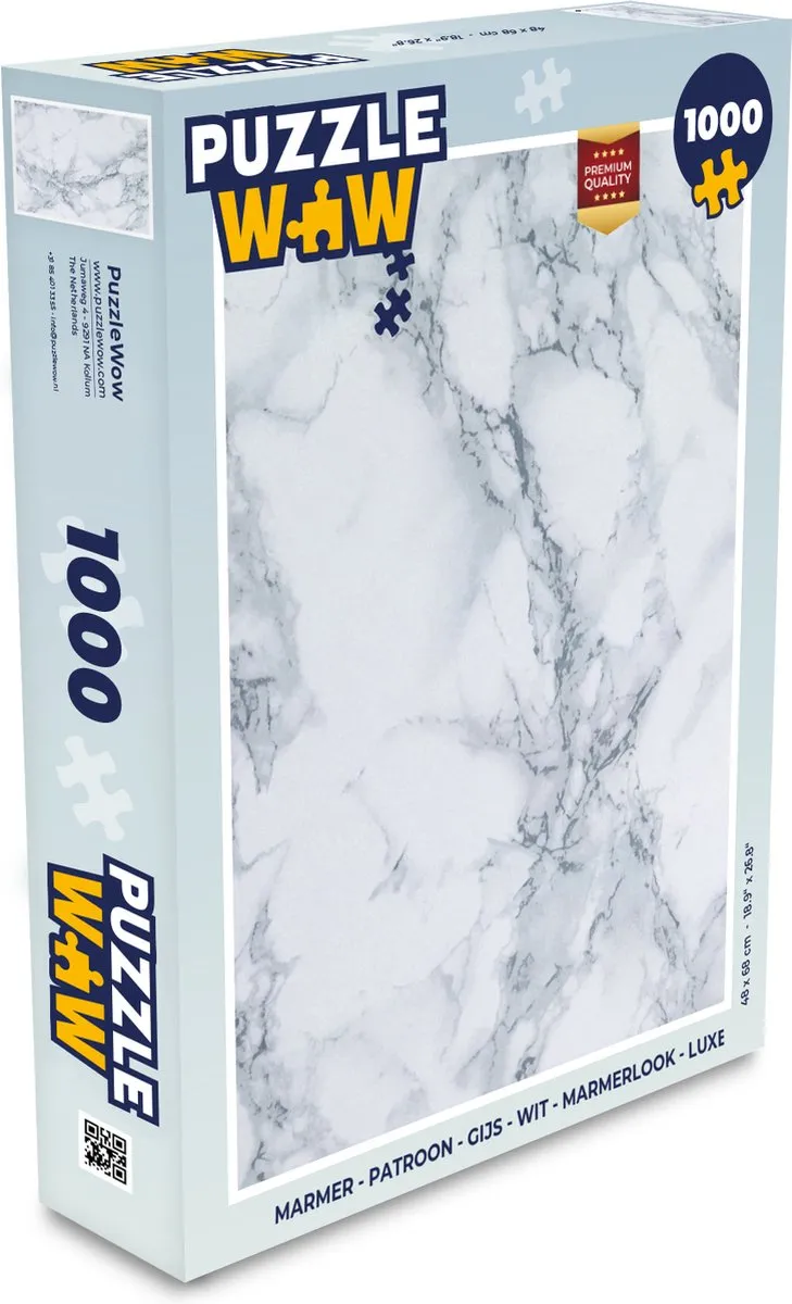 PuzzleWow Marmerlook Legpuzzel 1000 Stuks