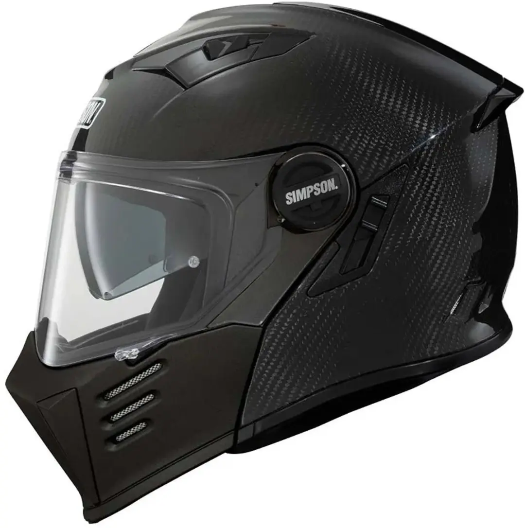 Simpson Darksome Carbon ECE22.06 Systeemhelm - S - Zwart