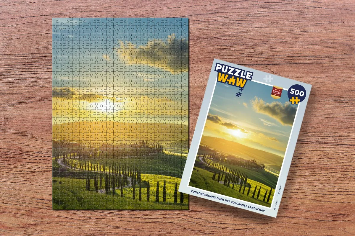 PuzzleWow Toscane Legpuzzel 500 Stuks - Multicolor