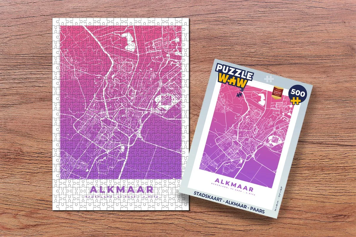 PuzzleWow Alkmaar Legpuzzel 500 Stuks - Paars