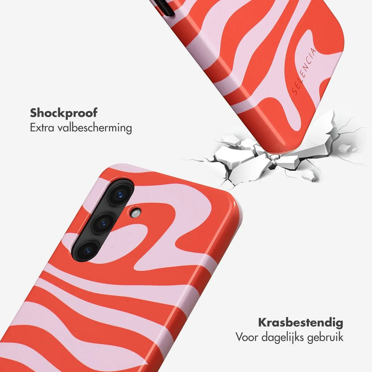 Selencia Hoesje Samsung Galaxy S24 Dream Swirl Pink