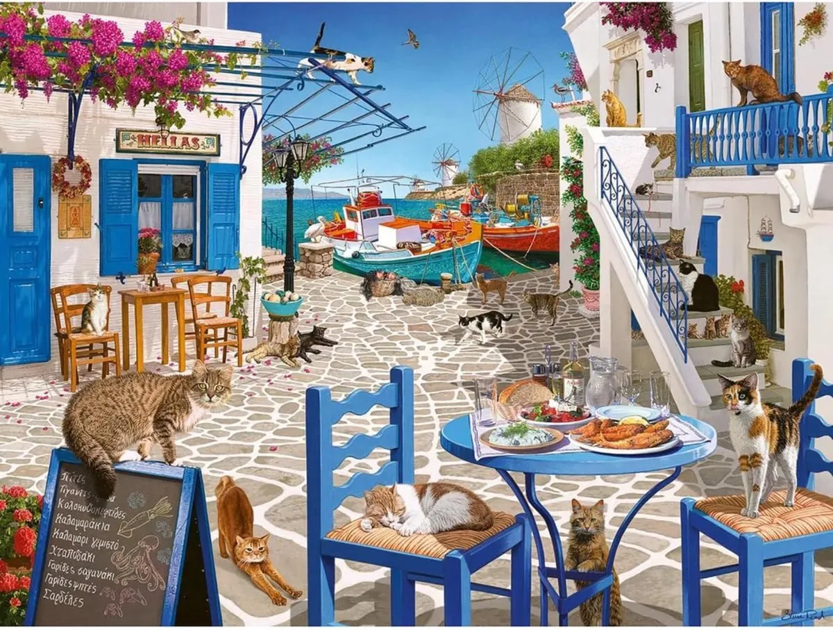 Ravensburger Mykonos Katten Puzzel 1500 Stuks - Multicolor