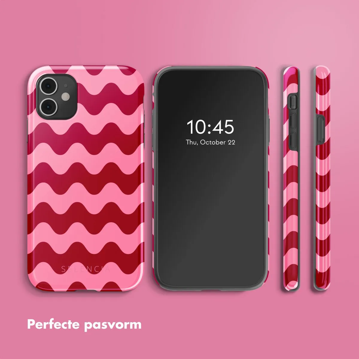 Selencia Hoesje iPhone 11 Wave Vibes Lipstick