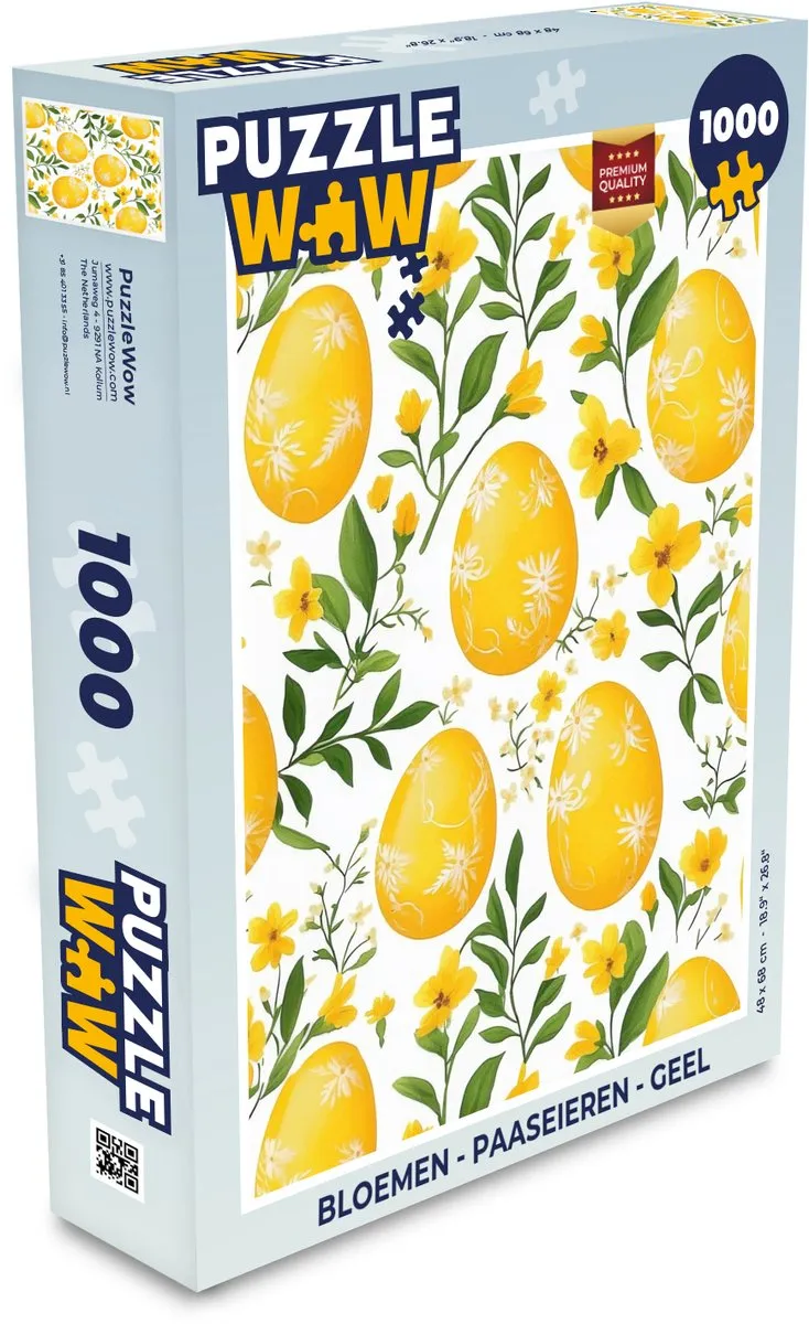 PuzzleWow Bloemen Paaseieren Legpuzzel 1000 Stuks