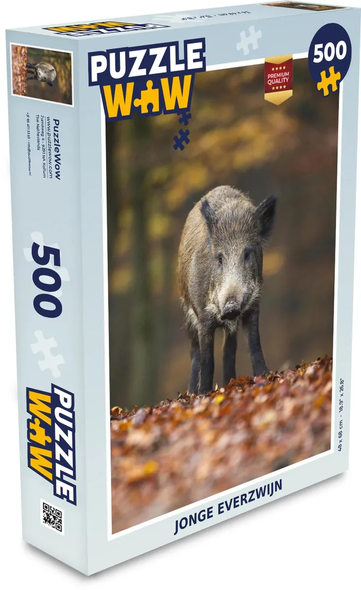 PuzzleWow Wild Dier Bos Herfst Legpuzzel 500 Stuks