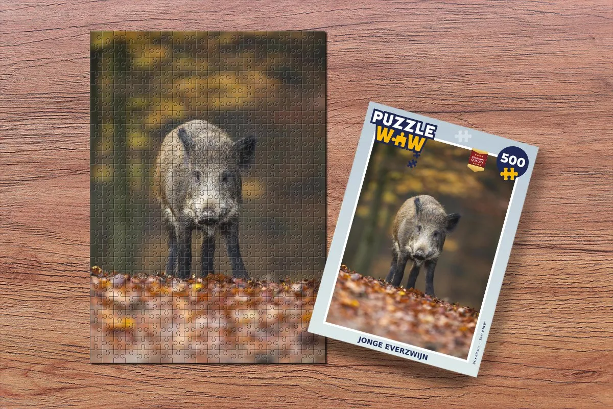 PuzzleWow Wild Dier Bos Herfst Legpuzzel 500 Stuks - Multicolor