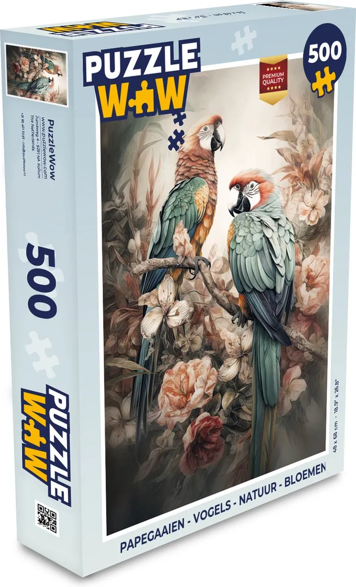 PuzzleWow Vogels & Natuur Legpuzzel 500 Stuks