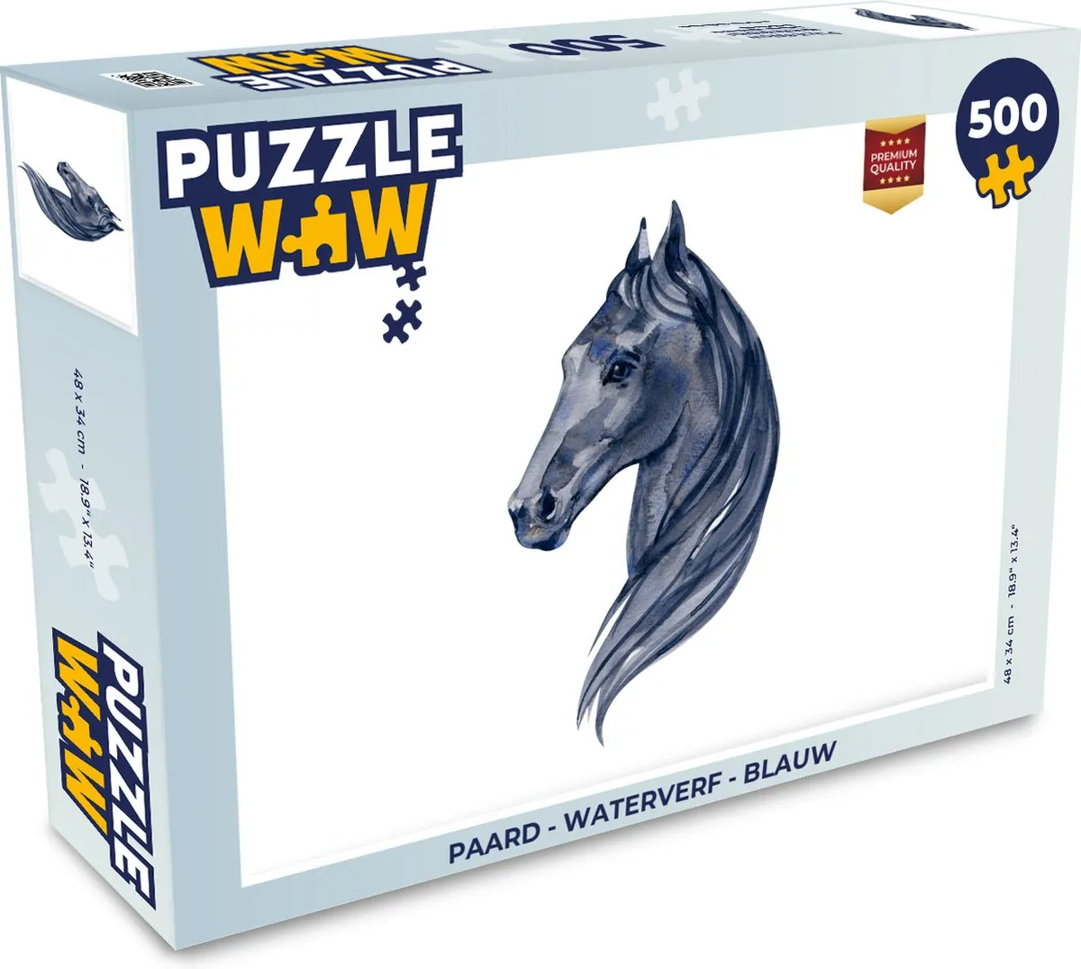 PuzzleWow Paard Waterverf Puzzel 500 Stuks