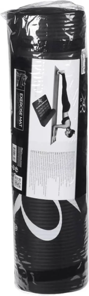XQMax Yogamat 183x58cm - Zwart - afbeelding 3 van 5