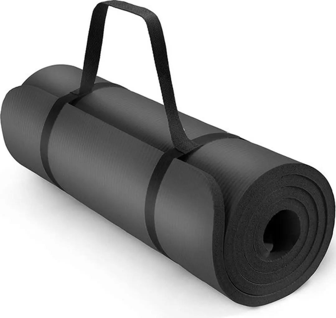 XQMax Yogamat 183x58cm - Zwart - afbeelding 5 van 5