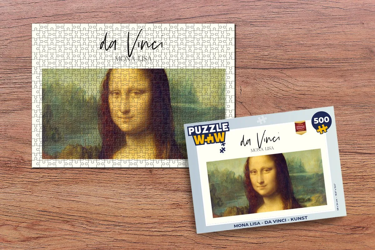 PuzzleWow Mona Lisa Legpuzzel 500 Stuks - Multicolor