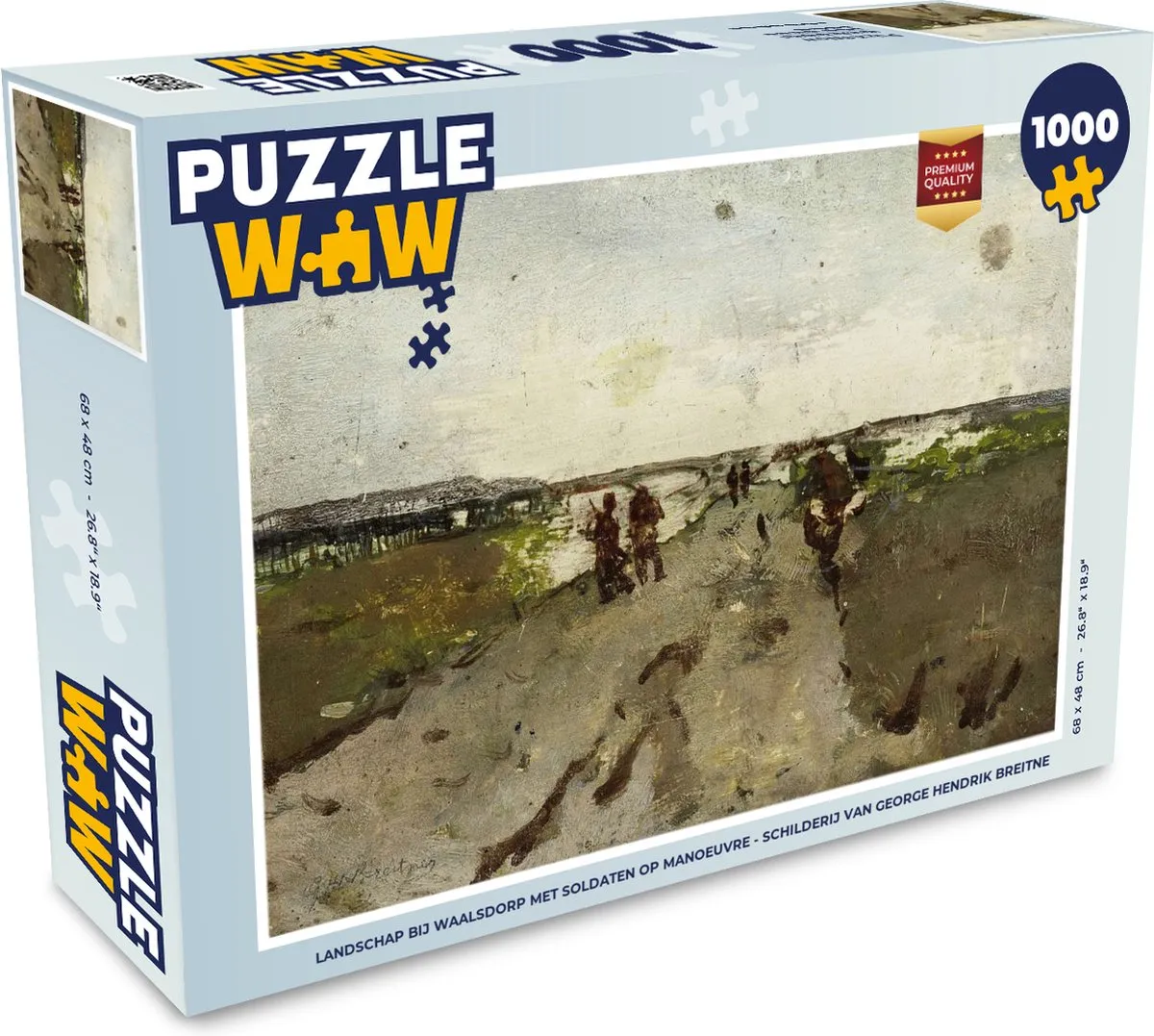PuzzleWow Legpuzzel Landschap Waalsdorp Breitner 1000 Stuks