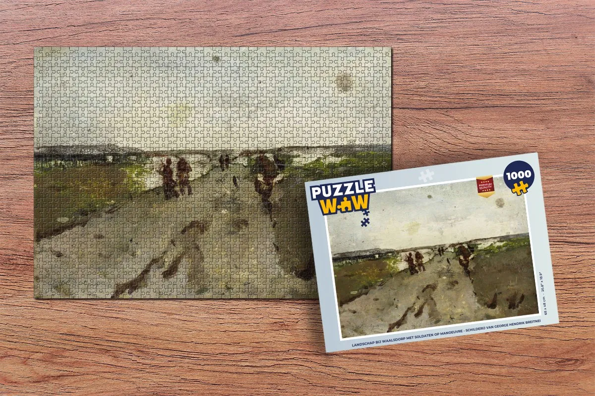 PuzzleWow Legpuzzel Landschap Waalsdorp Breitner 1000 Stuks - Multicolor