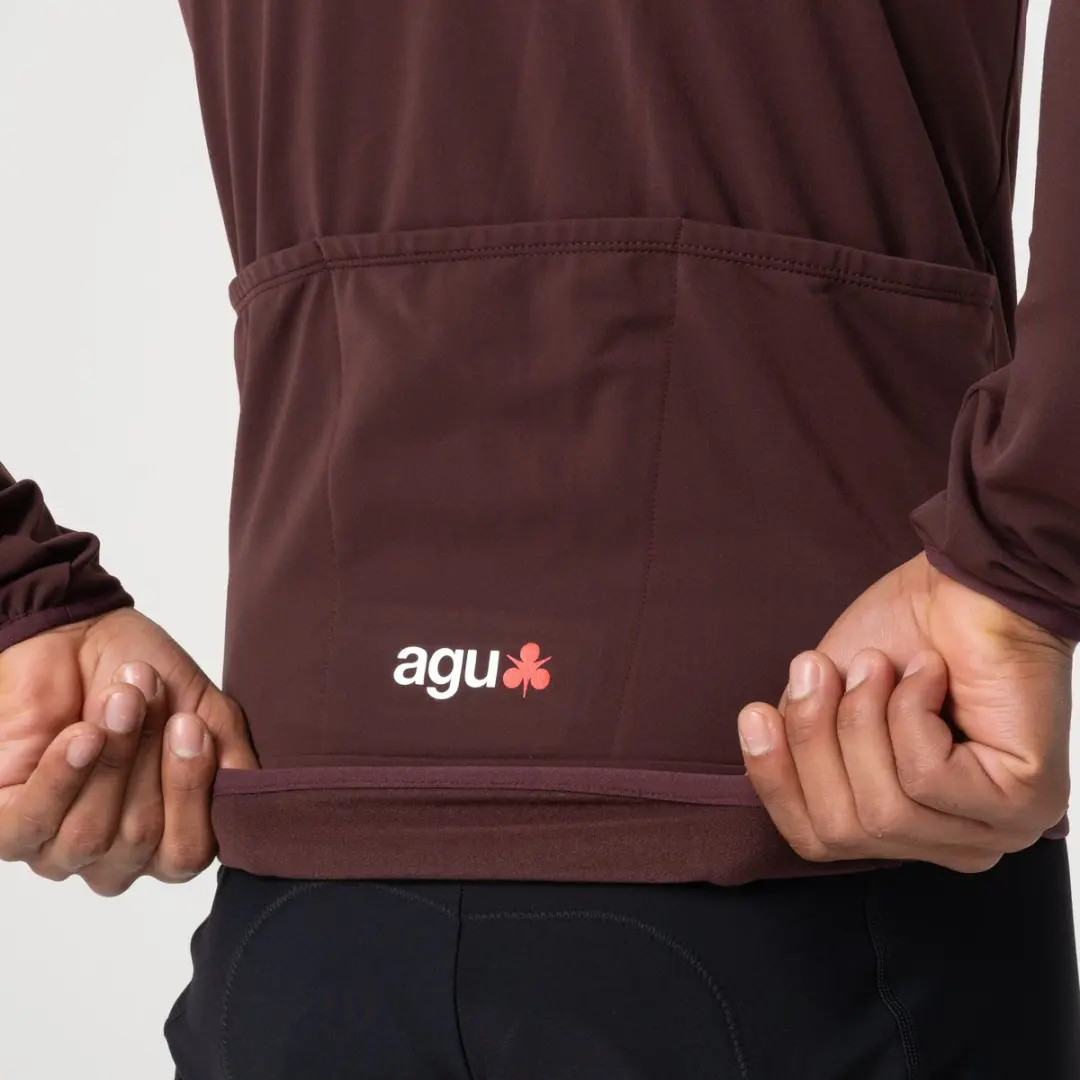 AGU Essential Thermo Fietsshirt - Heren L - Bruin - 3 Zakken - afbeelding 2 van 6