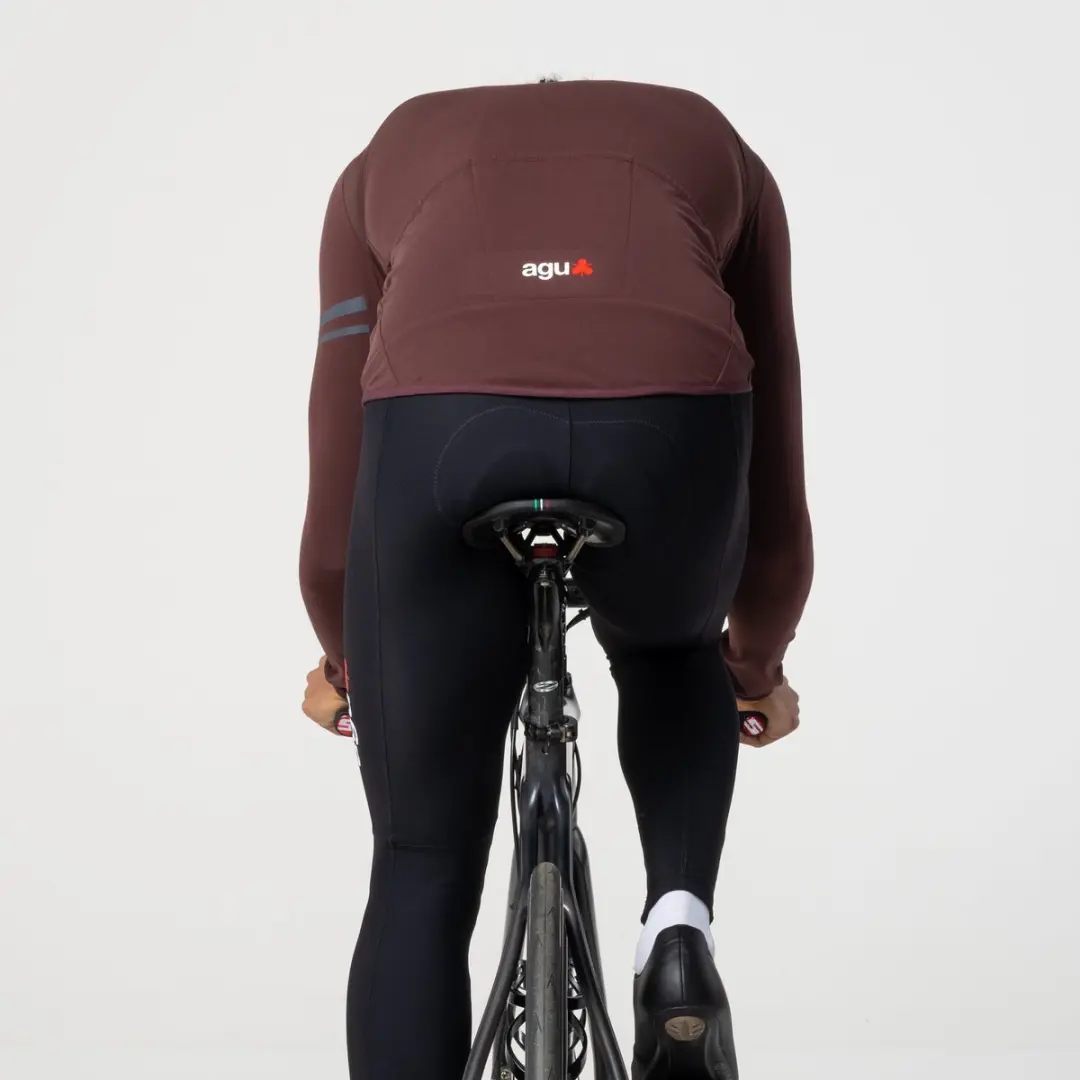 AGU Essential Thermo Fietsshirt - Heren L - Bruin - 3 Zakken - afbeelding 5 van 6