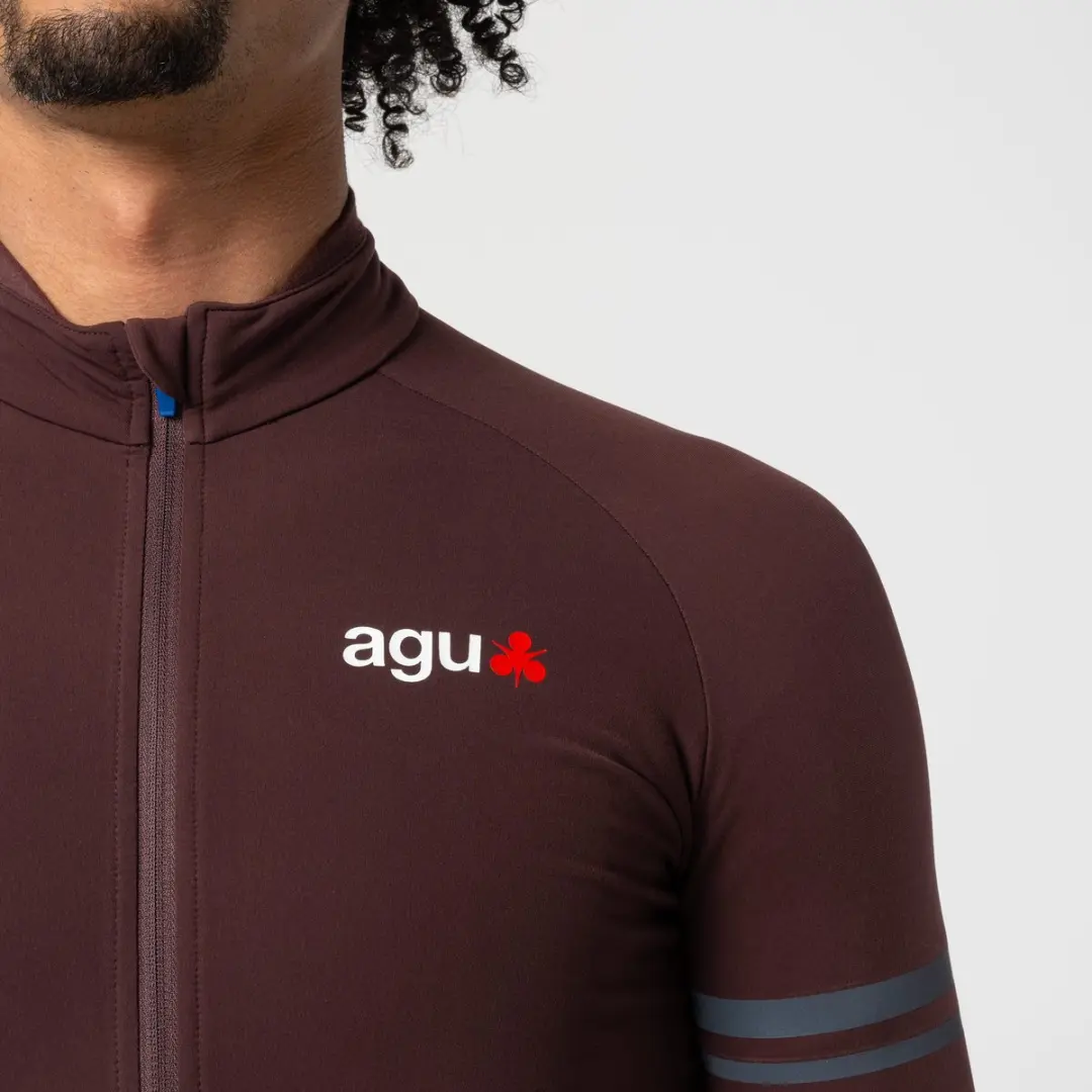 AGU Essential Thermo Fietsshirt - Heren L - Bruin - 3 Zakken - afbeelding 4 van 6